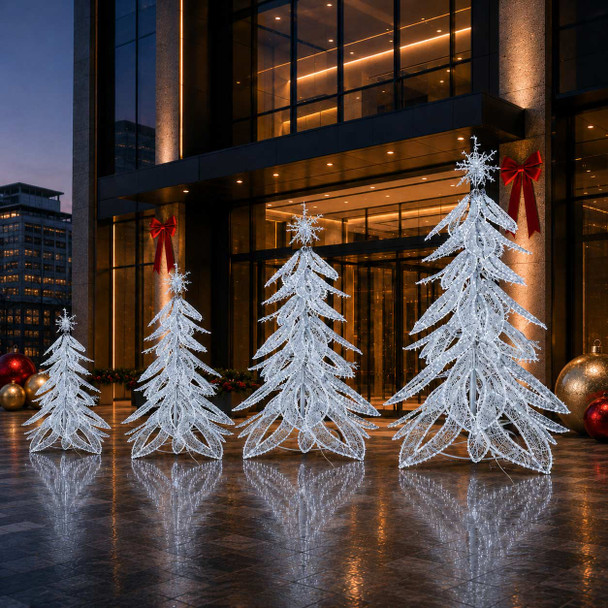 14' Designer Christmas Tree With 2500 Cool/Warm White LED Lights