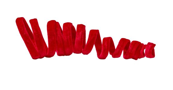 Red Velvet Coil Ribbon Garland 3yd