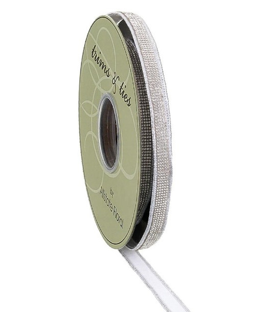 Silver Diamond Ribbon 0.5"W X 10yd