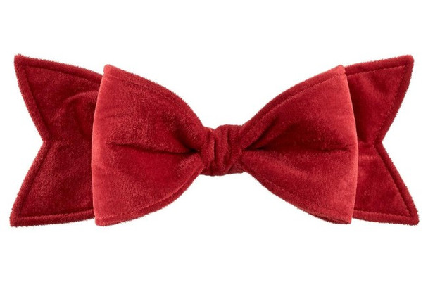 4.5"W X 12"L Red Velvet Bow Ornament
