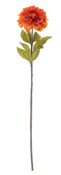 Orange Dahlia Stem 24"