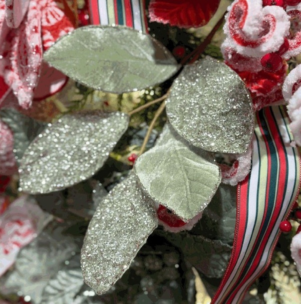 25" Sage Magnolia Leaf Stem