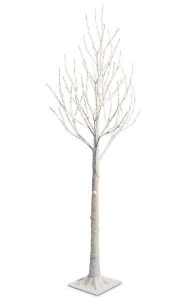 5.5' Lighted White Iced Tree