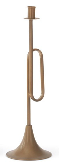 18.5" Gold Trumpet Taper Candle Holder