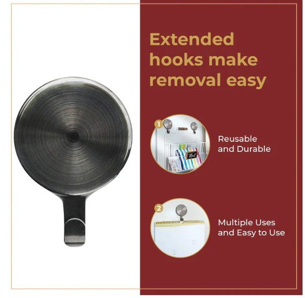 Brushed Nickel Magnetic Wreath Hanger, 1-Pack