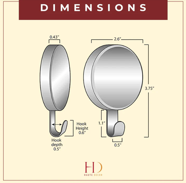 Brushed Nickel Magnetic Wreath Hanger, 1-Pack