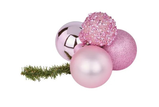 PINK SEQUIN-GLITTER BALL CLUSTER 2"-3"