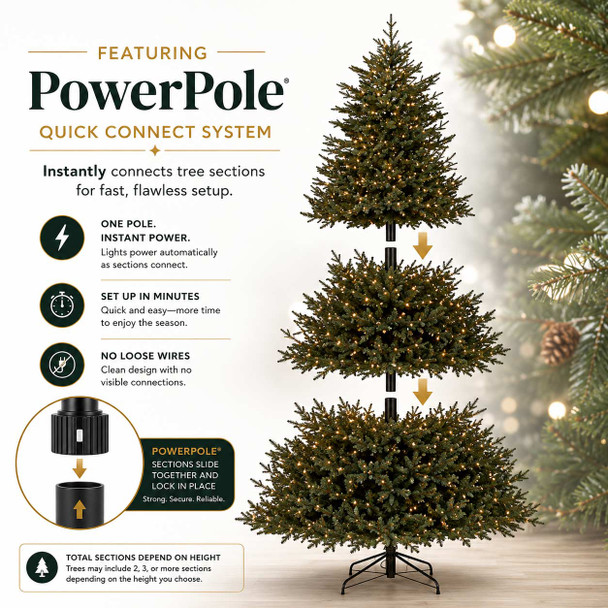 7.5' Park Pine Tree-ColorChange 3mm LED PowerPole