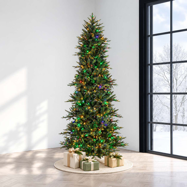 10' Slim Geneva Fir Tree-ColorChange 3mm LED PowerPole