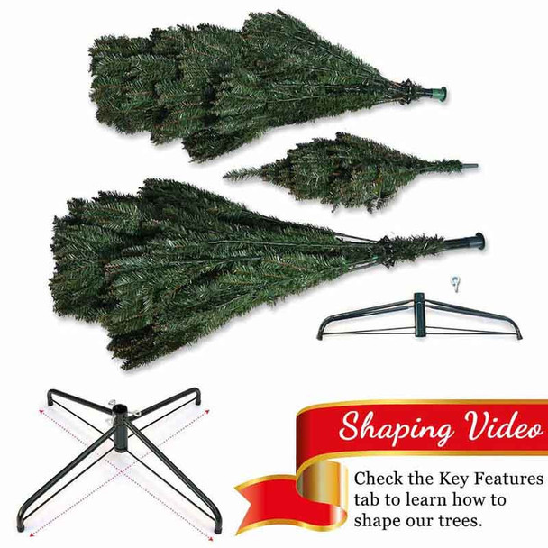9' Slim Anderson Fir Tree-ColorChange 3mm LED PowerPole