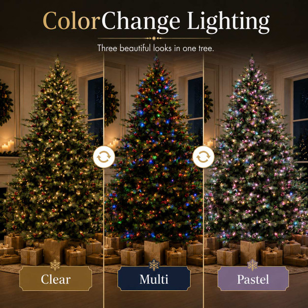 9' Deluxe Santa Fe Tree-ColorChange 3mm LED PowerPole