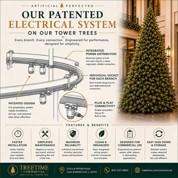 12' Slim Tower Tree-RGB LED