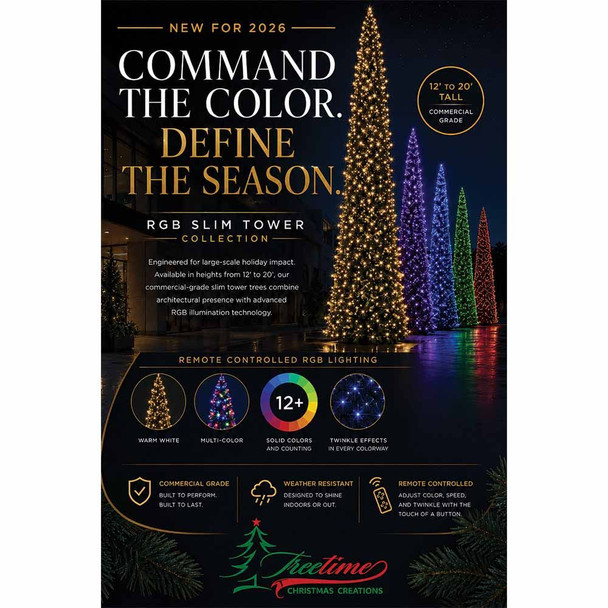 20' Slim Tower Tree-RGB LED