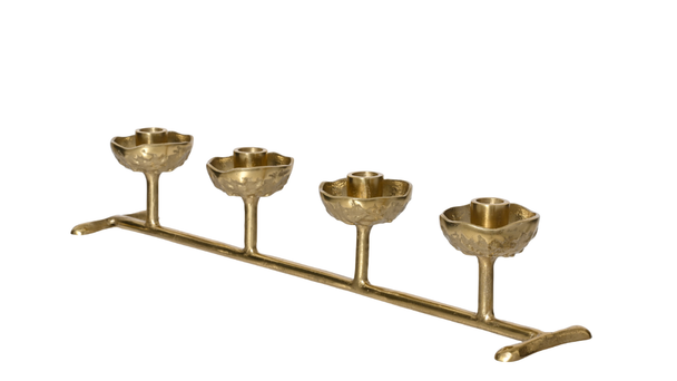 Gold Taper Candle Holder 22.4"L Aluminum