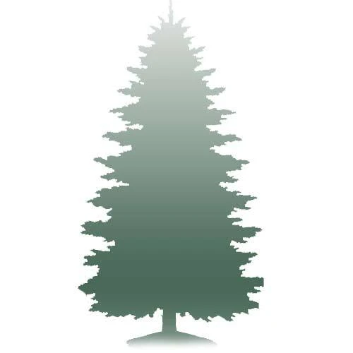 Layered artificial Christmas tree profile