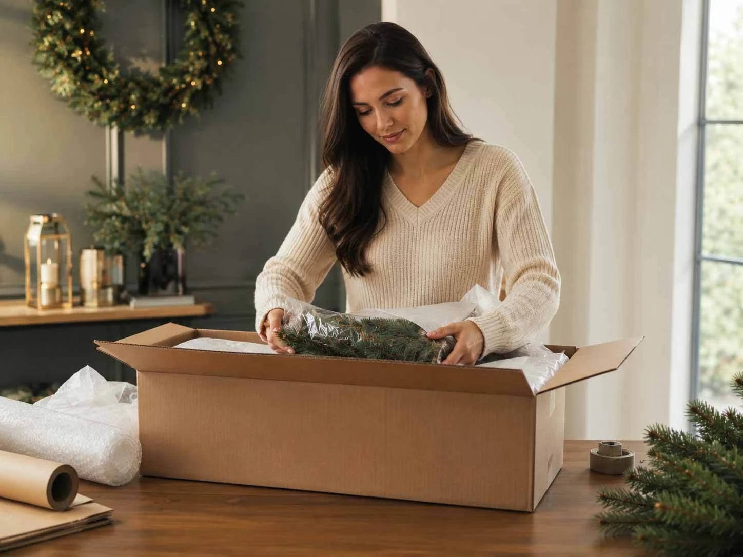 Packing a Treetime return carefully in its shipping box