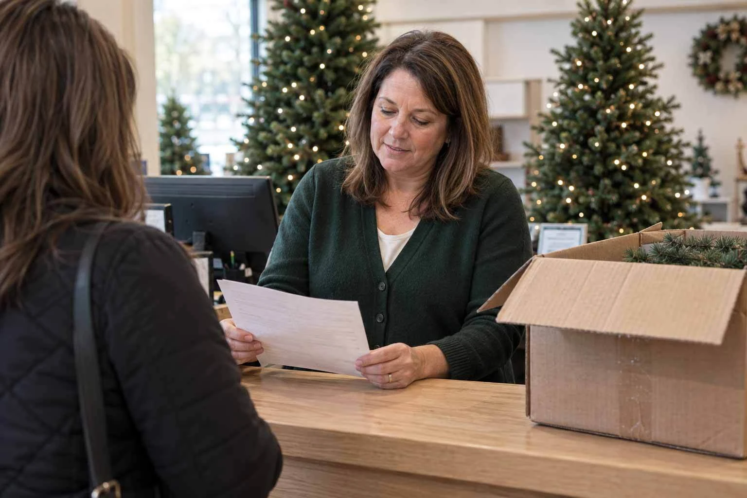 Treetime customer service helping with a return