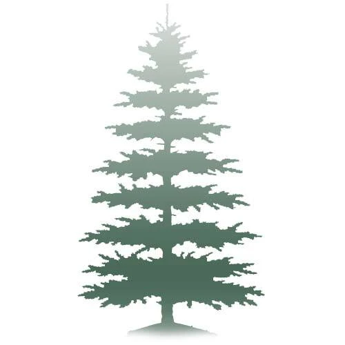 Sparse artificial Christmas tree profile
