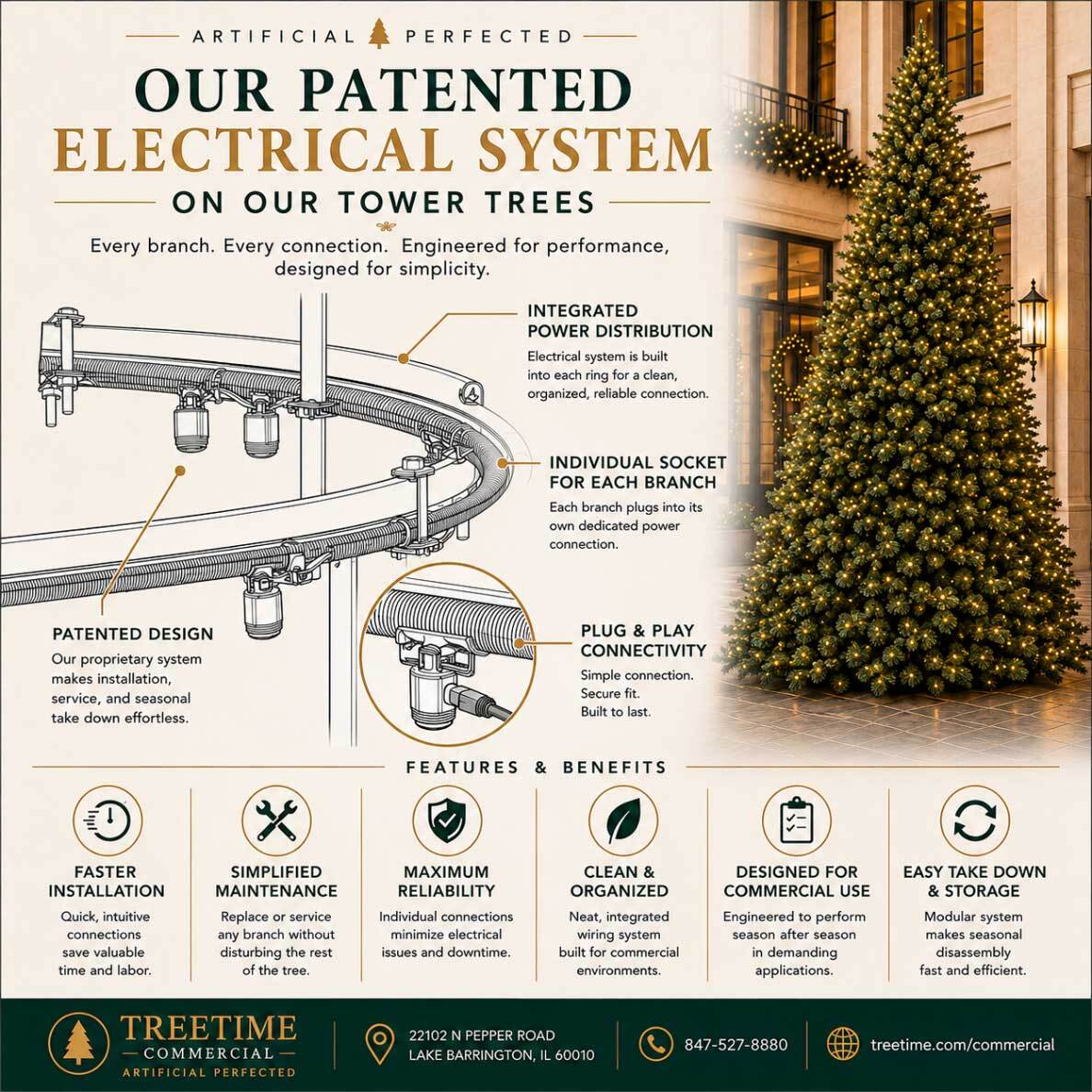 TreeTime commercial Tower Tree display