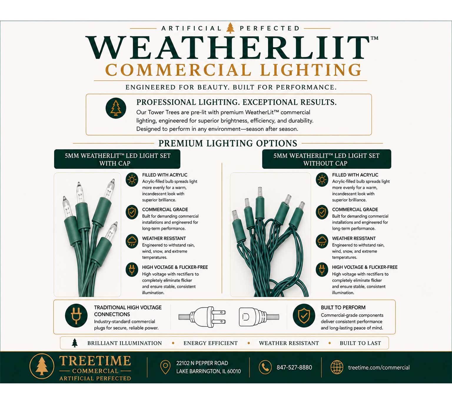TreeTime WeatherLit commercial lighting