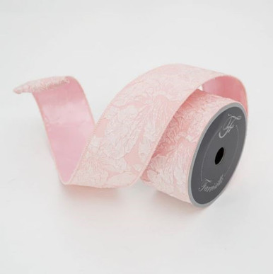 Pink Floral Tapestry Ribbon - Treetime Christmas Creations