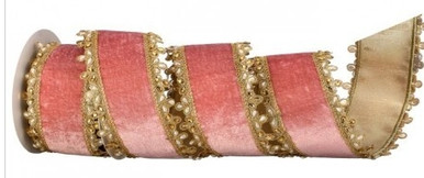 Velvet Pearl/Jewel Edge Double Side Ribbon 4