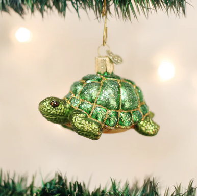 Old World Tortoise Glass Christmas Ornament - Treetime