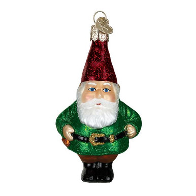 Old World Gnome Christmas Glass Christmas Ornament - Treetime