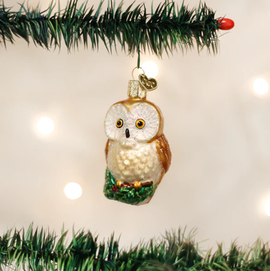 Old World Christmas Owl Glass Christmas Ornament - Treetime