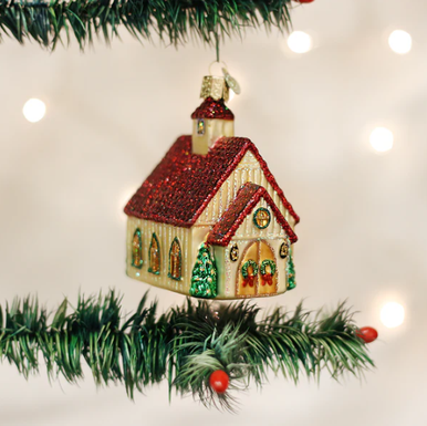 Old World Christmas Chapel Glass Christmas Ornament - Treetime