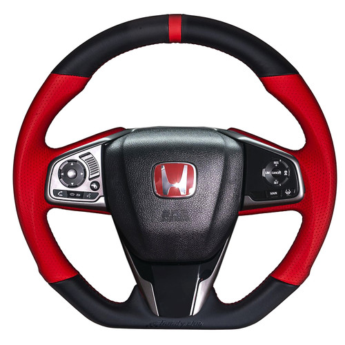 Buddy Club Time Attack Edition Sport Steering Wheel (Leather) - Honda Civic 16+ / Civic Type R FK8 17+