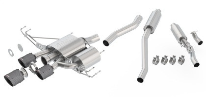 BORLA 17-18 HONDA CIVIC TYPE R 2.0L 2.75IN ATAK ADJUSTABLE CATBACK EXHAUST (CARBON FIBER BLACK TIP)