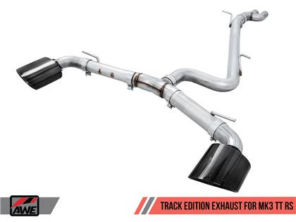 AWE Tuning Track Edition Exhaust Diamond Black RS-Style Tips Audi TT 2017-2022