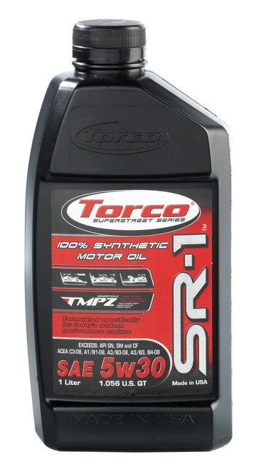 Torco SR-1 5W-30 Oil package 5 Liters and OEM filter