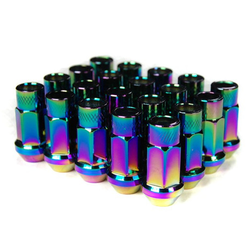 Godspeed Type 3 50mm Lug Nuts 20 pcs. Set M12 X 1.25 Neo Chrome