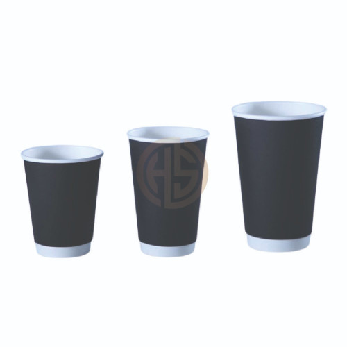 16oz Double Wall Coffee Cup - Black