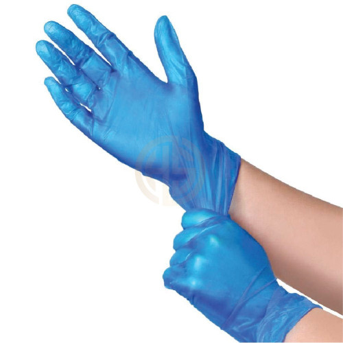 Powder Free Blue Vinyl Gloves (M)