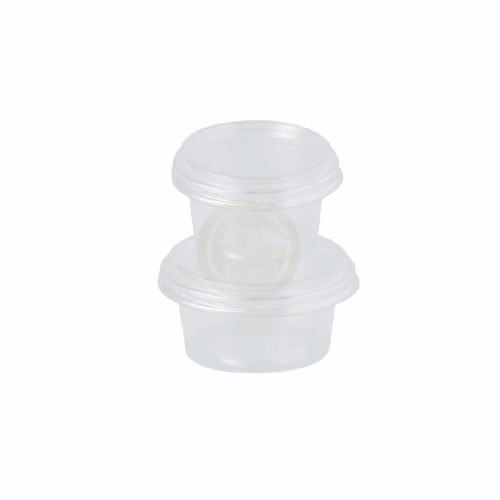 Majestic 2oz Sauce Pot PP Plastic Separate Lids