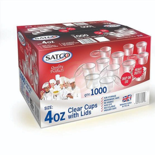 Satco 4oz Sauce Cup with Lids