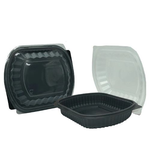 Majestic 1 Compartment Black Base Meal Box