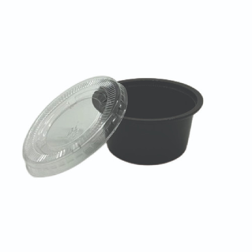 4oz Black Base Sauce Pots