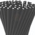 8 x 210mm Black Paper Straws Straight