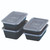C500ml Microwave Black Base Containers with Lids