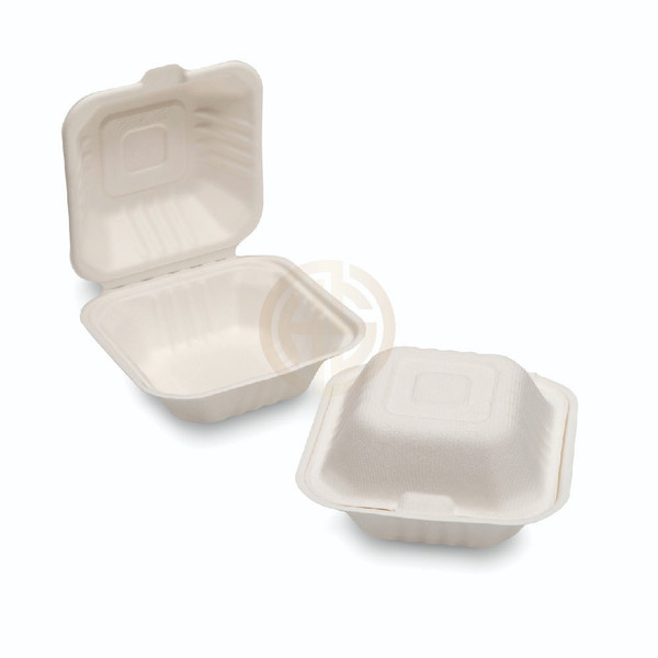 Bagasse Burger Box White (HP6)