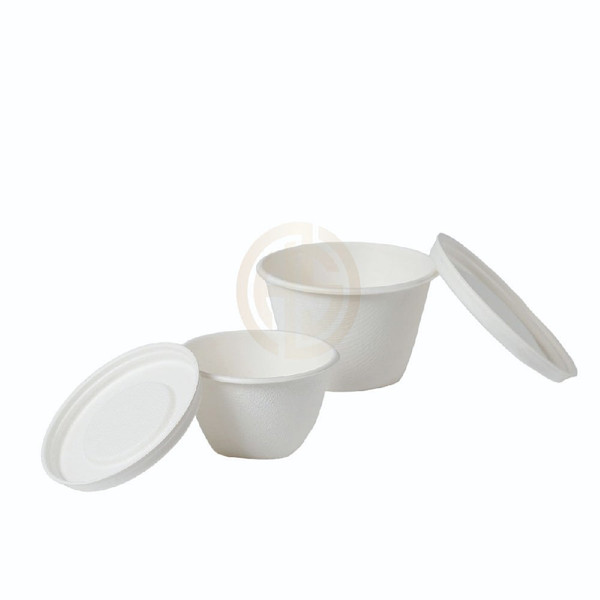 2oz Bagasse Portion Pot with Lid