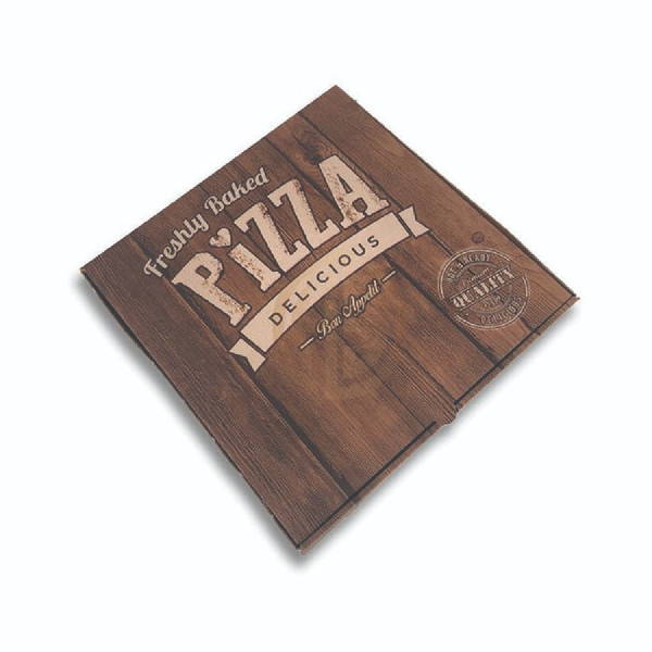 Wood Effect Pizza Box 10"