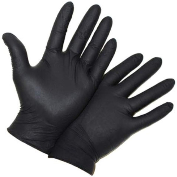 Powder Free Black Vinyl Gloves (L)