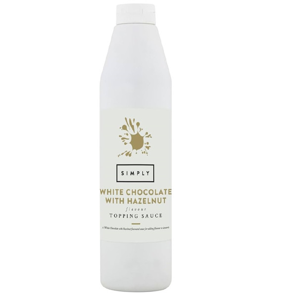 Simply White Chocolate with Hazelnut Topping Sauce