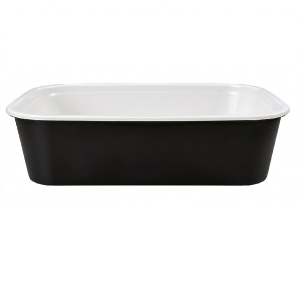 500ml Rectangular Black Kraft Bowls