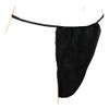 Ladies Thong Panties Black - 12 Pack
